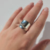 chunky luxe silver statement ring