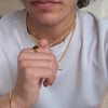 mens gold figaro chain necklace