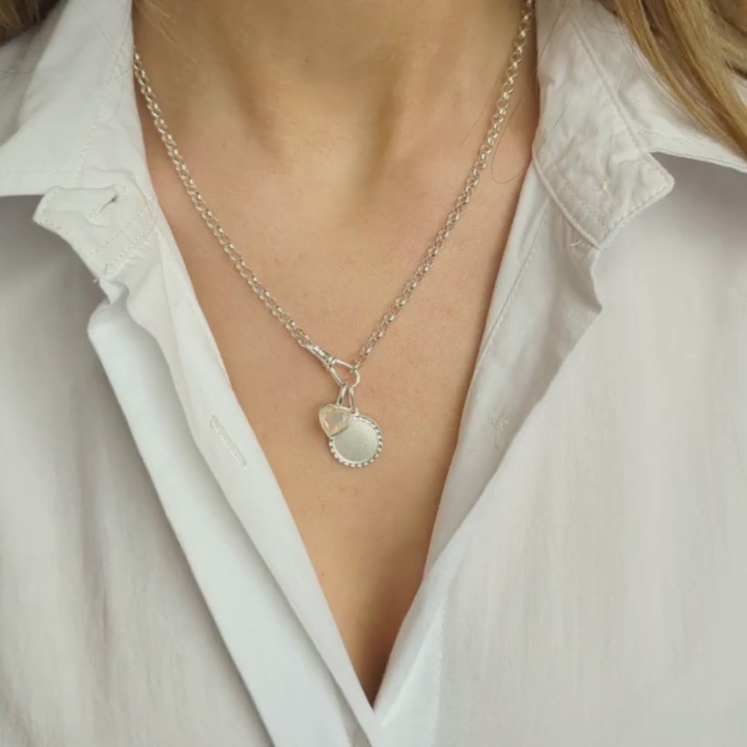 Opal Heart Pendant
