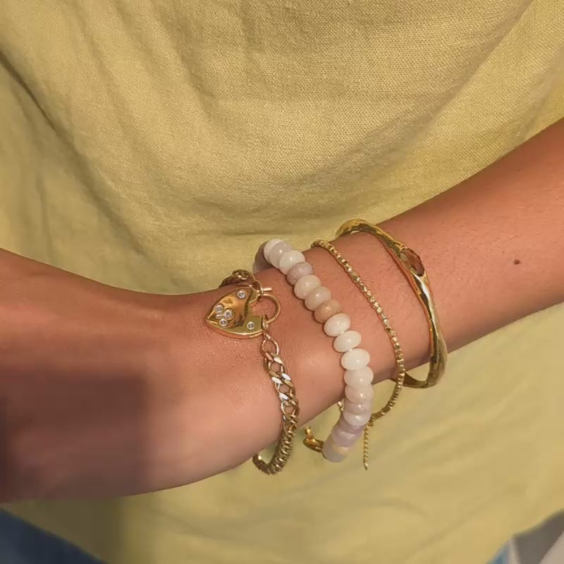moonstone jade beaded bracelet