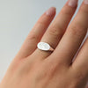 Carrie Elizabeth personalised fingerprint signet ring in sterling silver