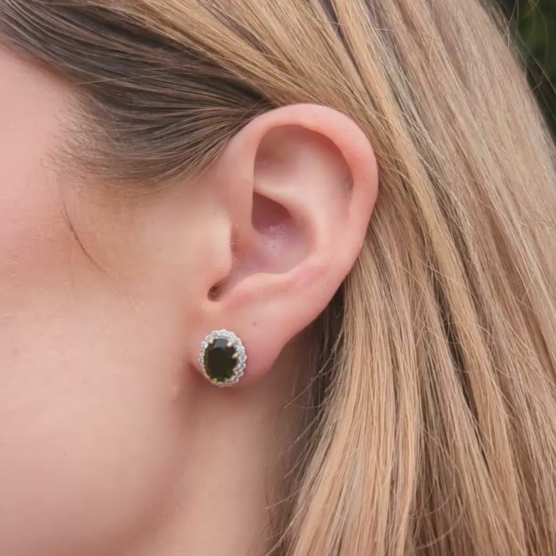 Lydia Millen Evergreen Vintage Gemstone Earrings