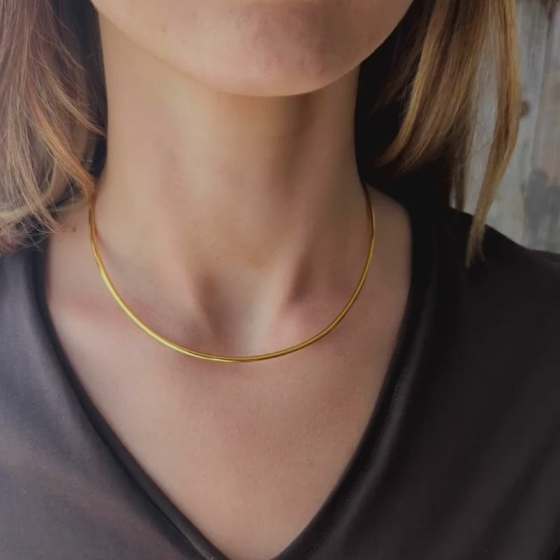 Torque Collar Necklace in gold