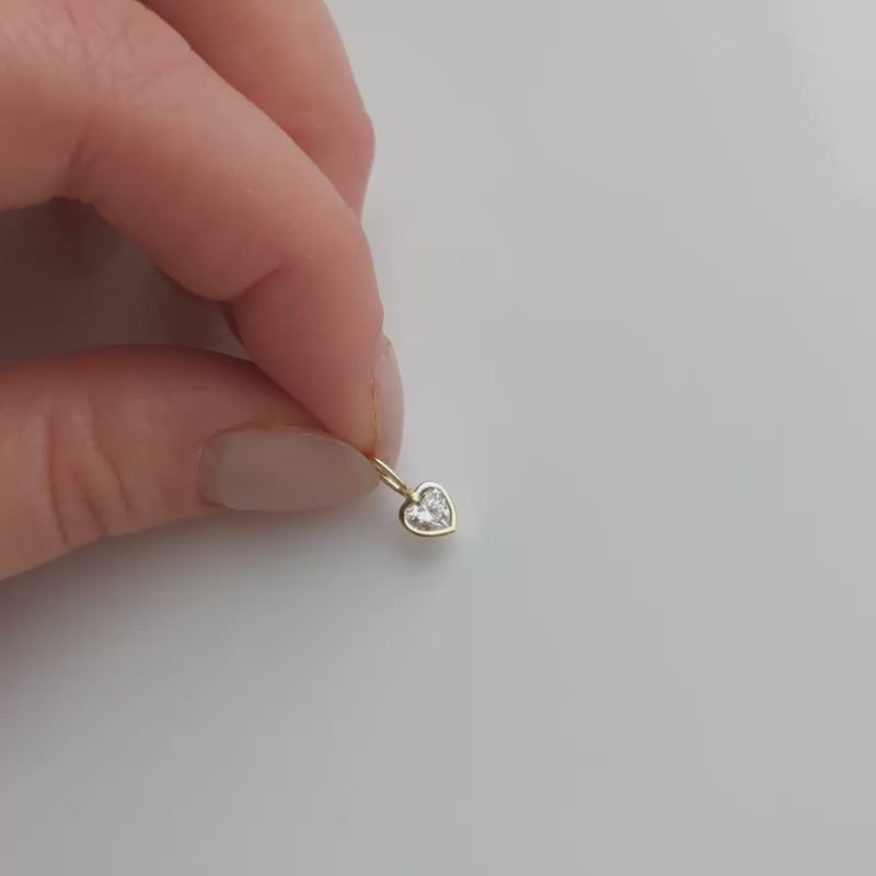 Diamond Heart Charm