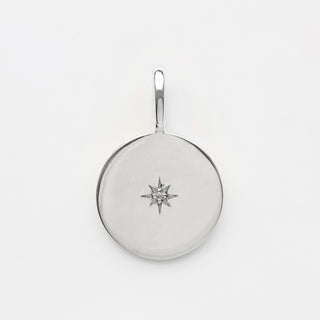 Engraved Handwriting Star Set Diamond Coin