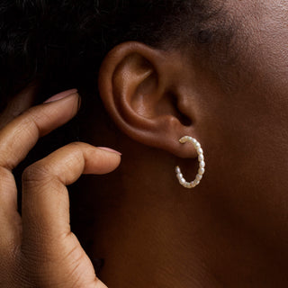 carrie elizabeth pearl hoop earring