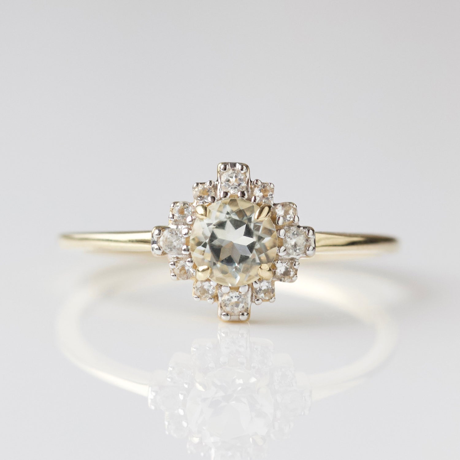 carrie elizabeth green amethyst ring in solid gold 