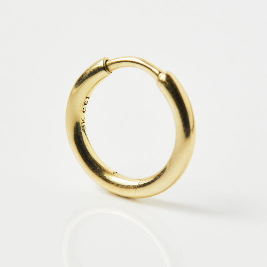 12mm Small Hoop Earring In 9k Solid Gold  -SINGLE - Earrings - Carrie Elizabeth