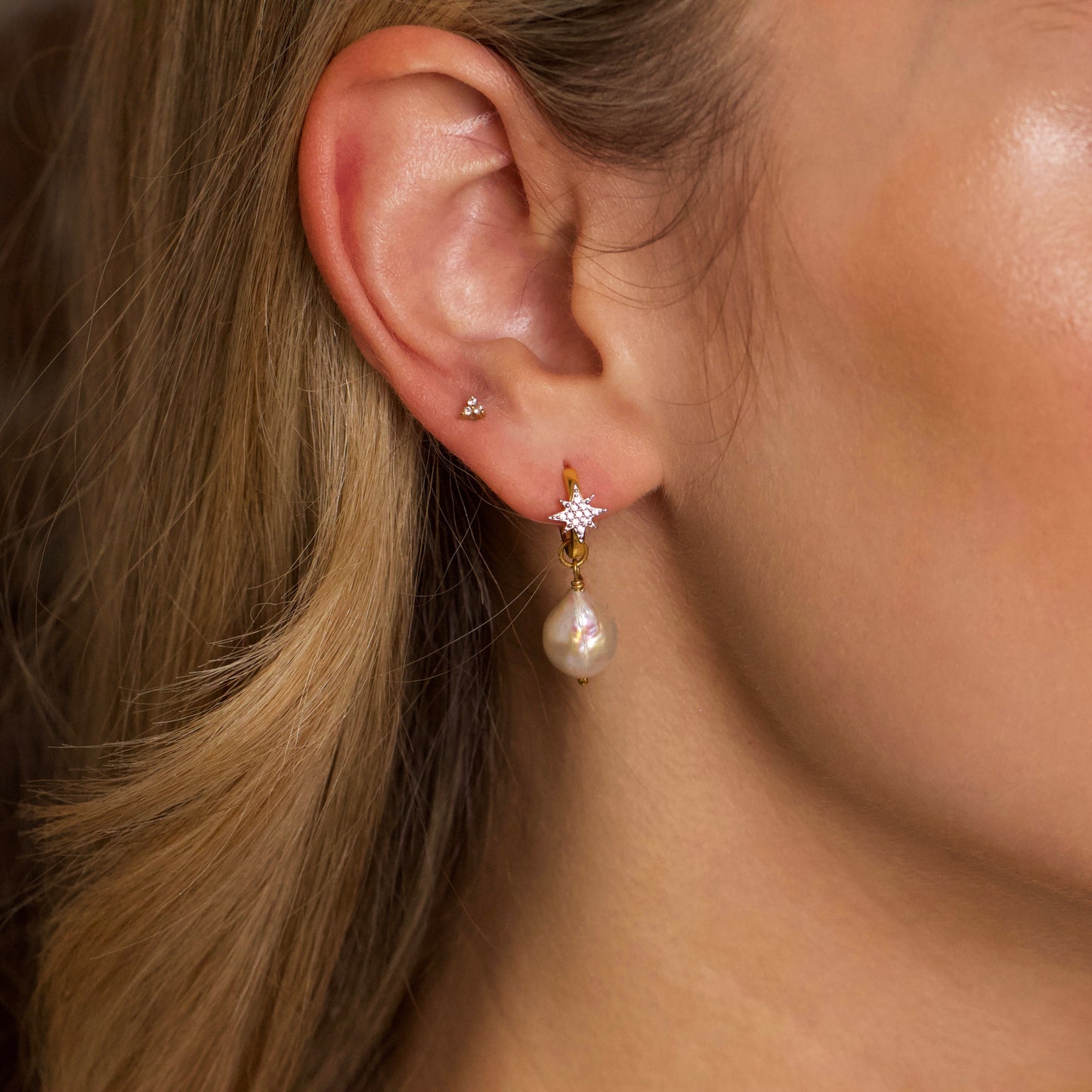 Beautiful Gold Vermeil earrings crafted by Carrie Elizabeth Jewellery 