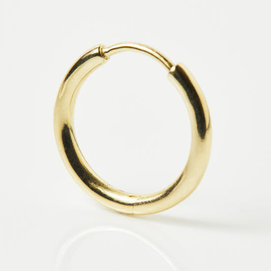 14mm Medium Hoop Earring In 9k Solid Gold  - SINGLE - Earrings - Carrie Elizabeth