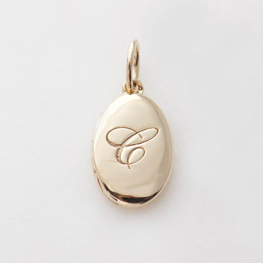 Locket Charm In 9k Solid Yellow Gold