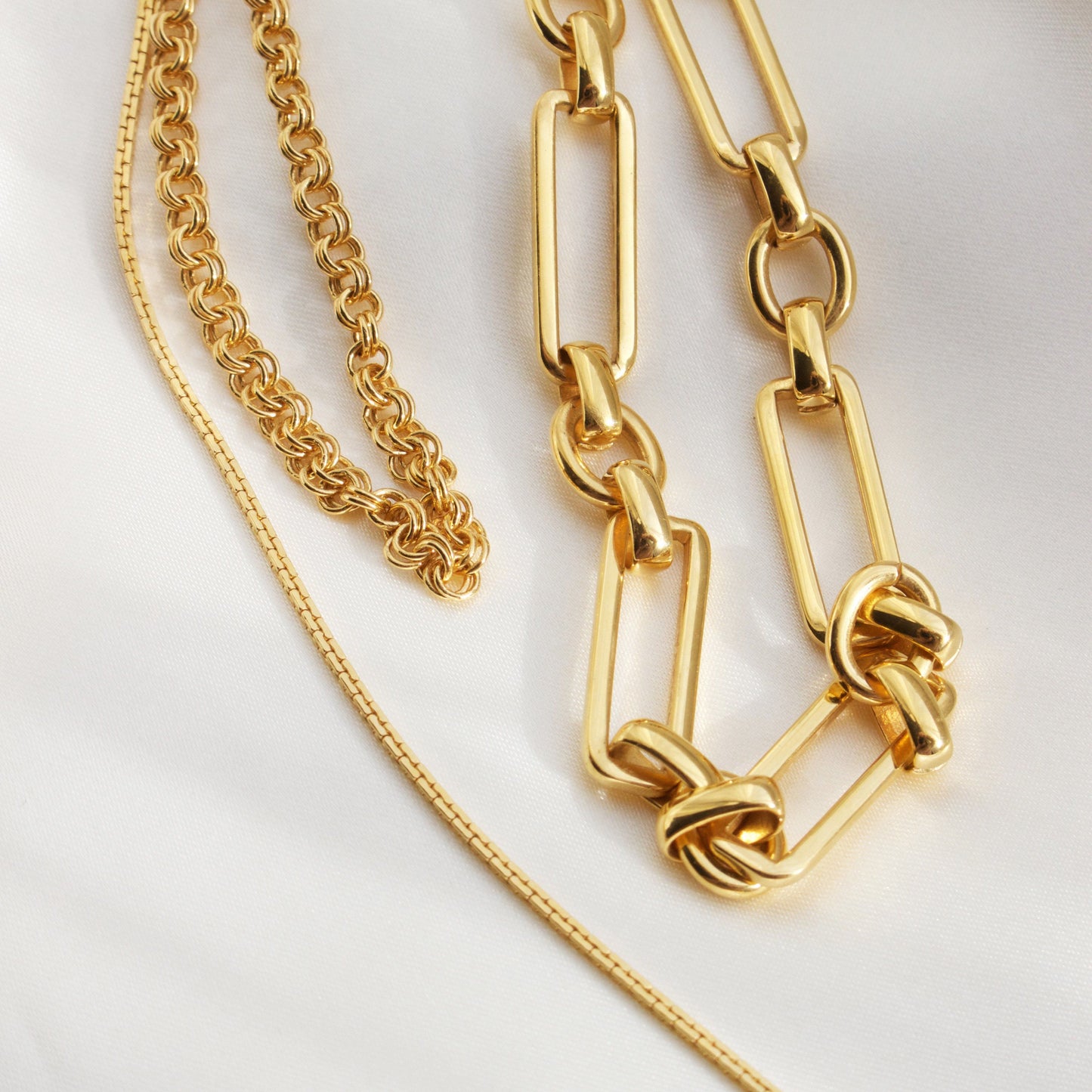 Chunky Link Chain in Gold Plated Brass Necklace VJI 