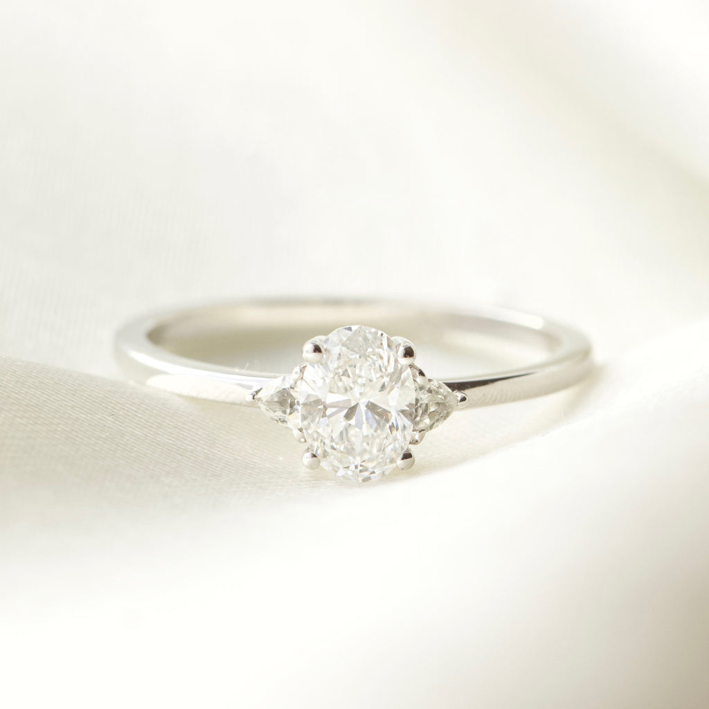 Paloma Lab Grown Diamond & White Sapphire Ring – Carrie Elizabeth