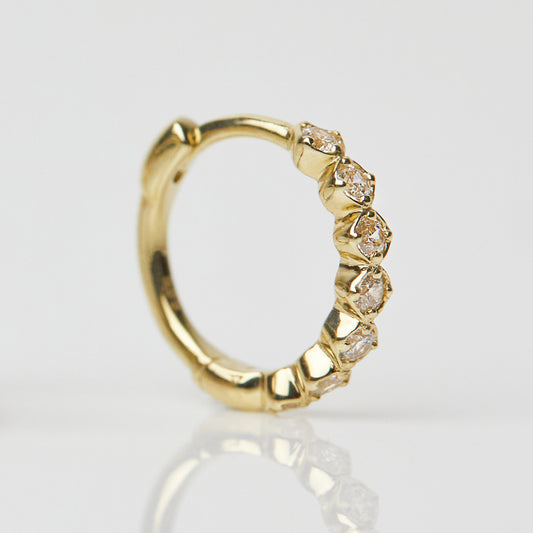 Meaningful solid gold earrings crafted by Carrie Elizabeth Jewellery 