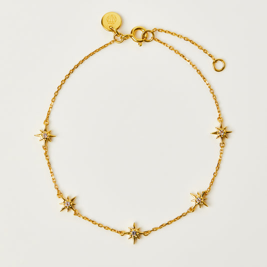 Carrie elizabeth dainty star white topaz bracelet 