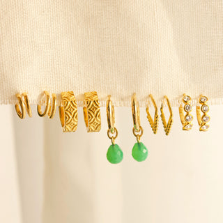 Double Hoop Earrings In Gold Vermeil - Earrings - Carrie Elizabeth