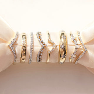 Diamond Crown Hugging Ring