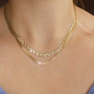 Carrie Elizabeth Bismark Chain 9k Solid Gold Necklace