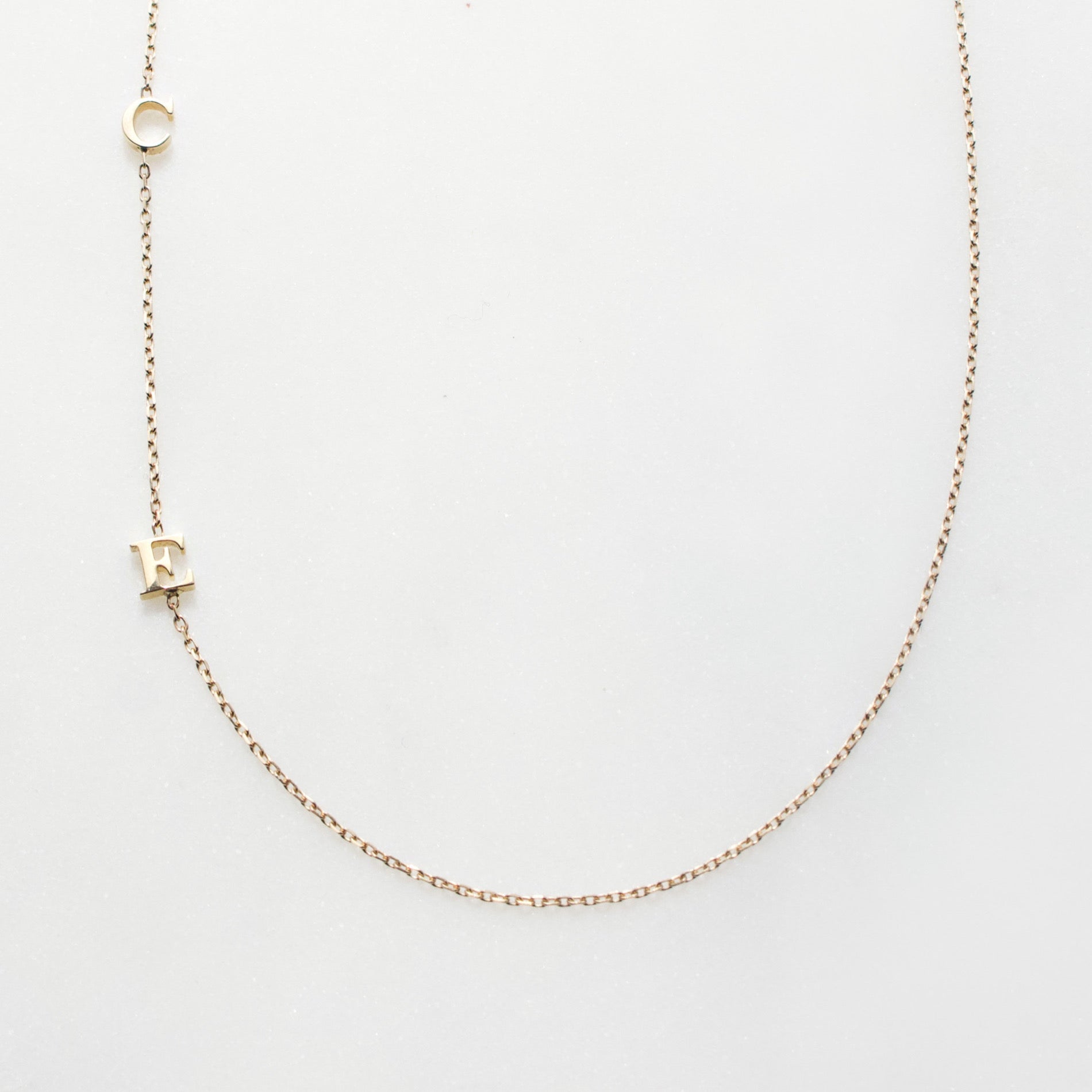 Custom Made Side Initial Necklace – Carrie Elizabeth