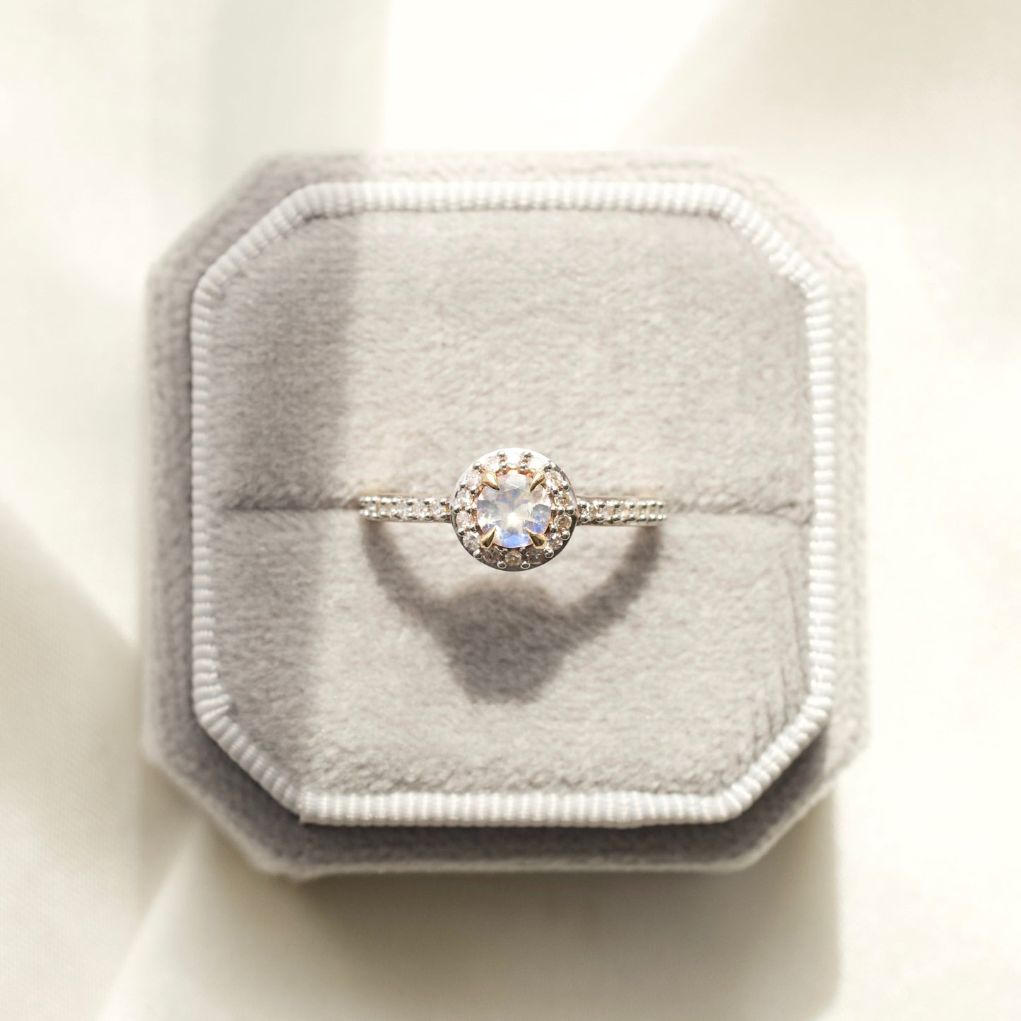 Grace Moonstone & Diamond Ring