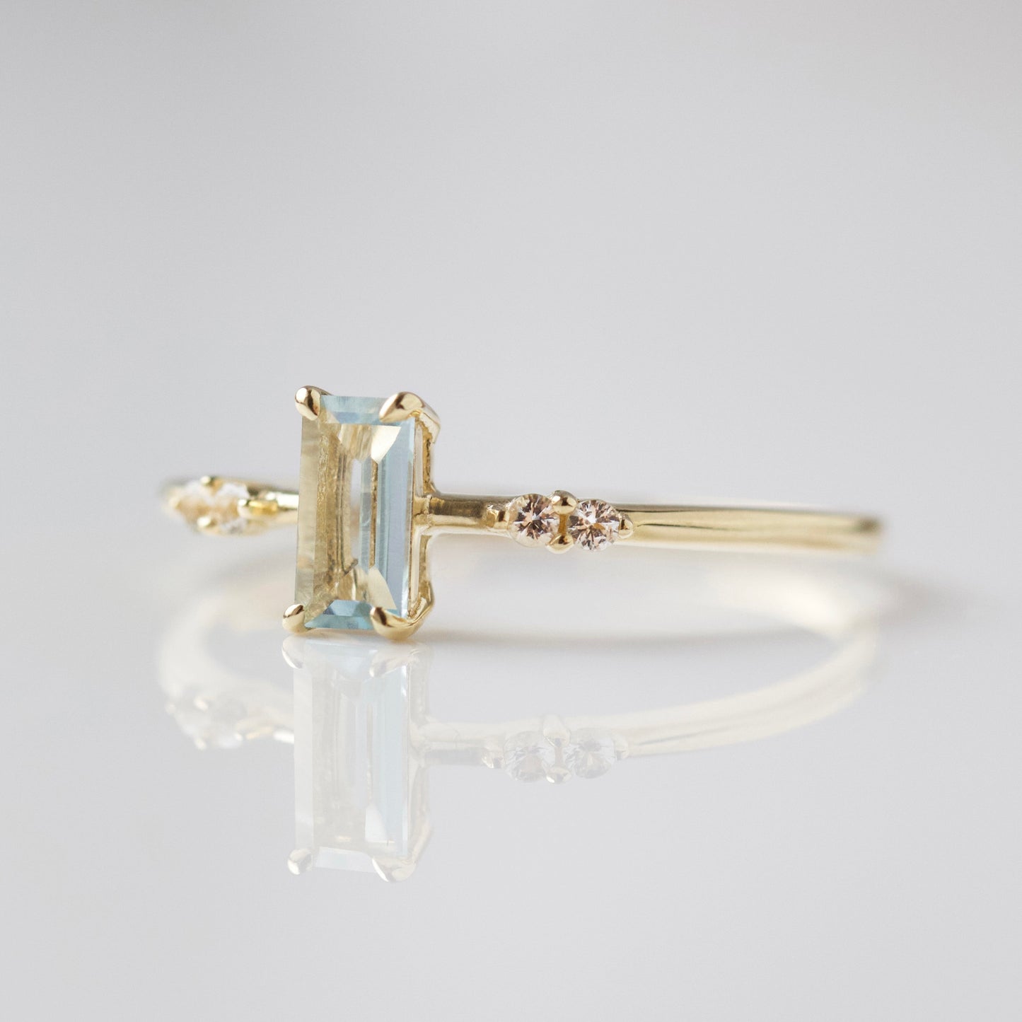 carrie elizabeth solid gold topaz gemstone ring