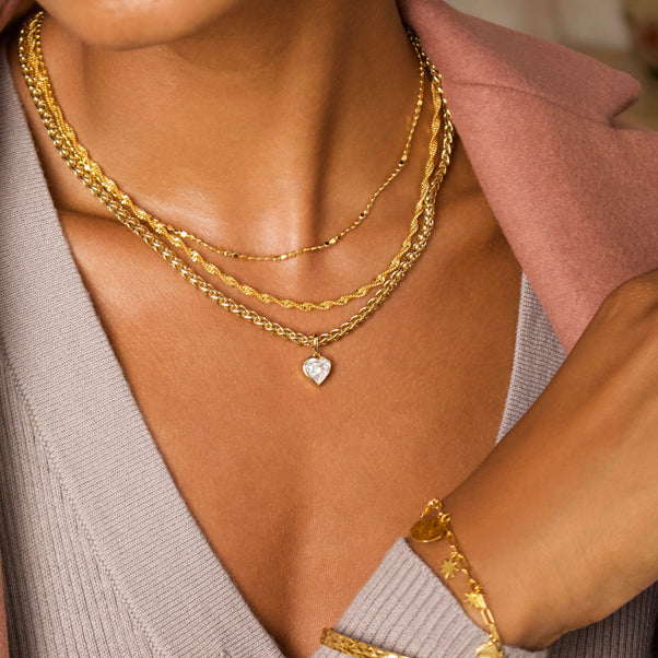 Gorgeous gold vermeil necklaces crafted by Carrie Elizabeth Jewellery 