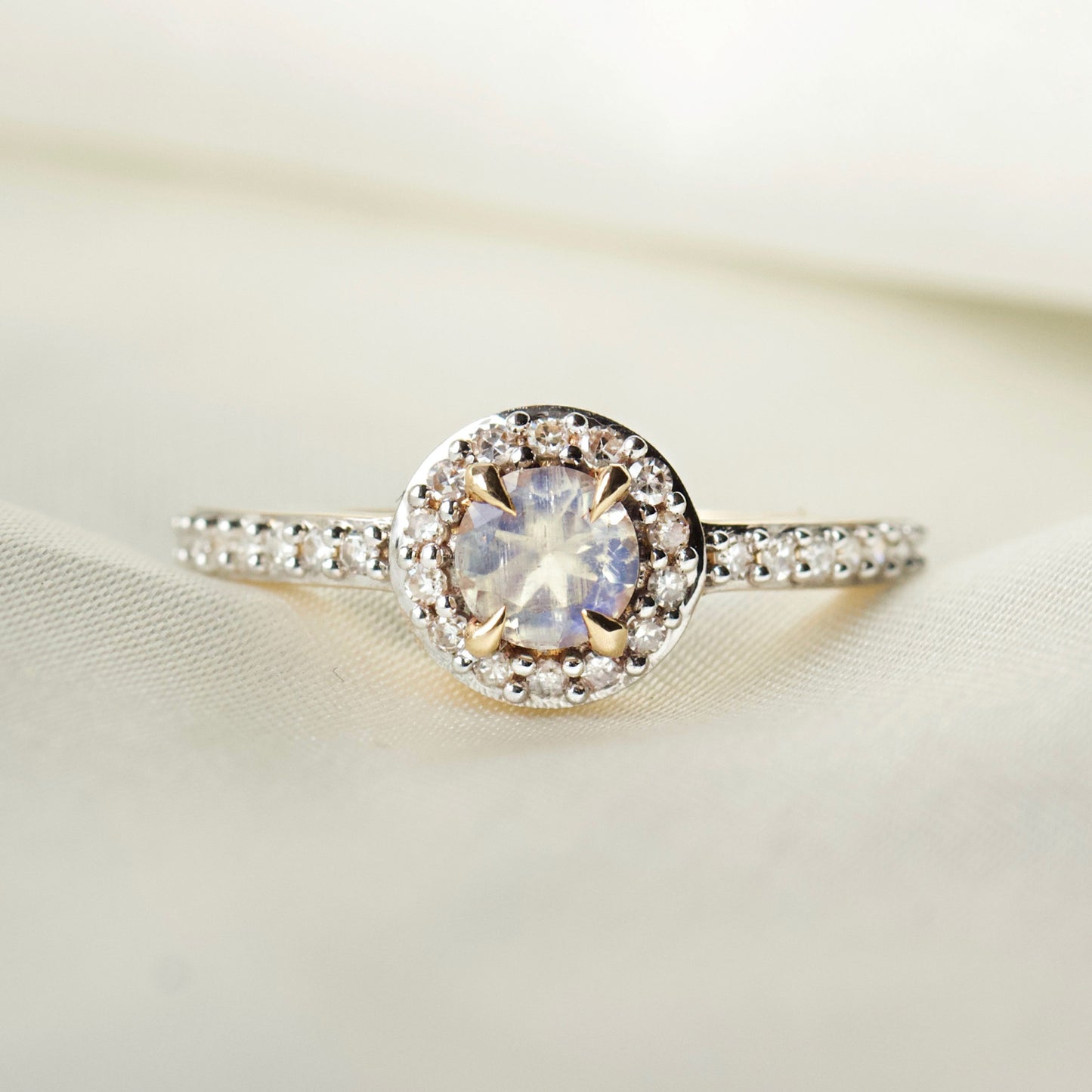 Grace Moonstone & Diamond Ring