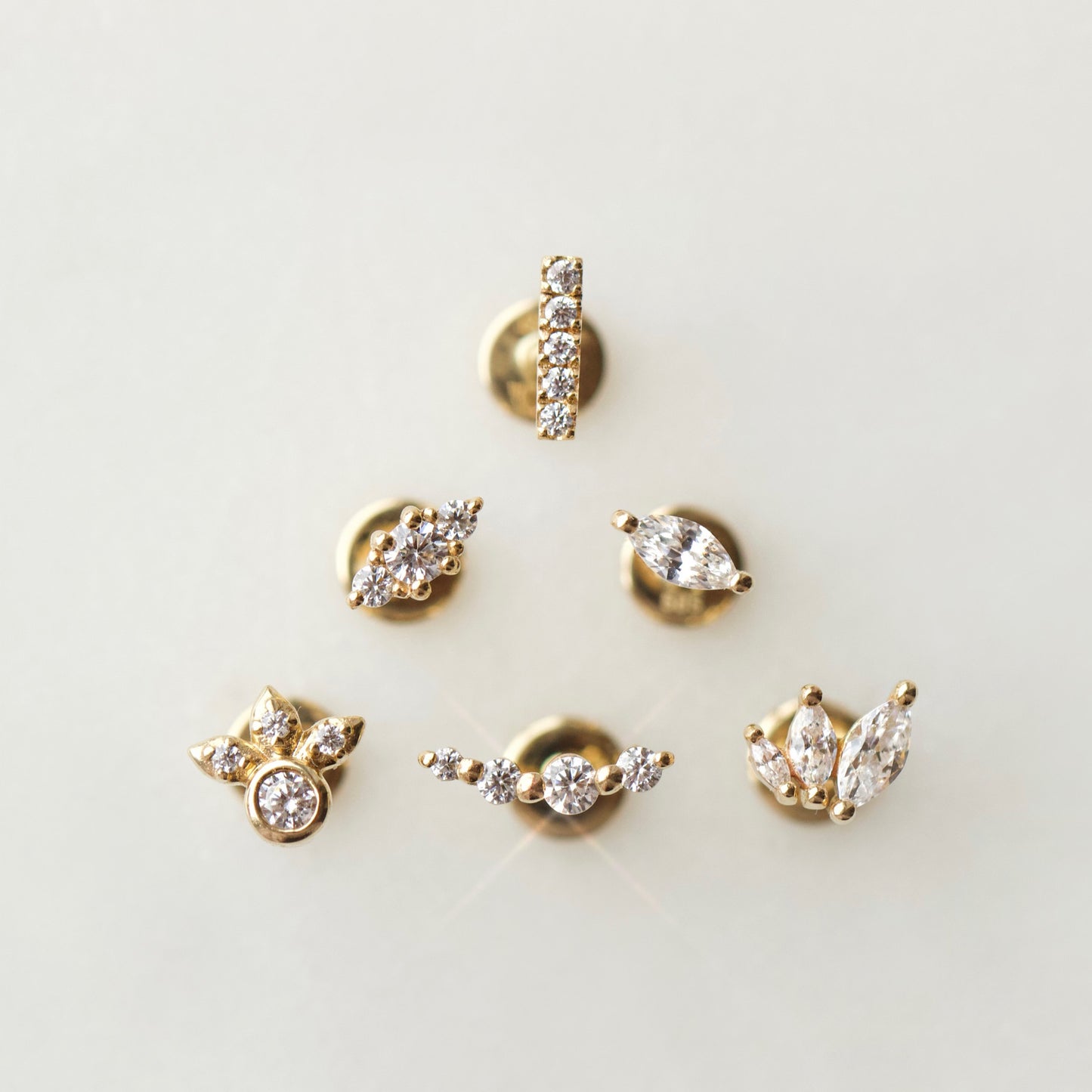 Meaningful solid gold earrings crafted by Carrie Elizabeth Jewellery 