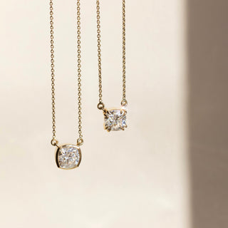 Carrie Elizabeth moissanite claw necklace in solid 9k gold