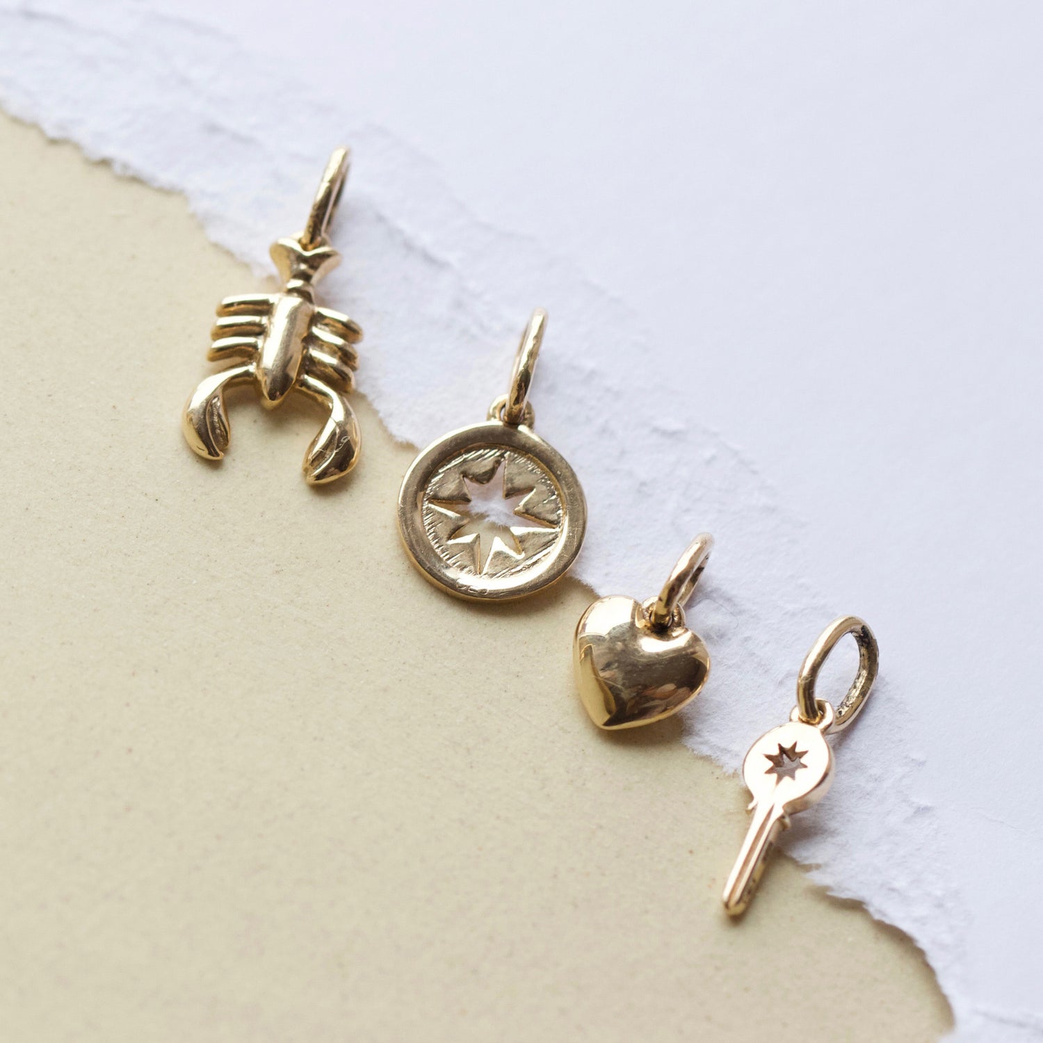 Carrie Elizabeth Solid 9k Love Heart Charm
