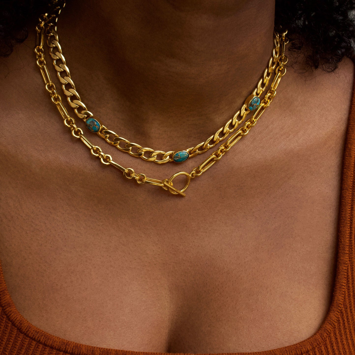 T Bar Chunky Chain Necklace