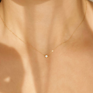 Carrie elizabeth Diamond solitaire necklace