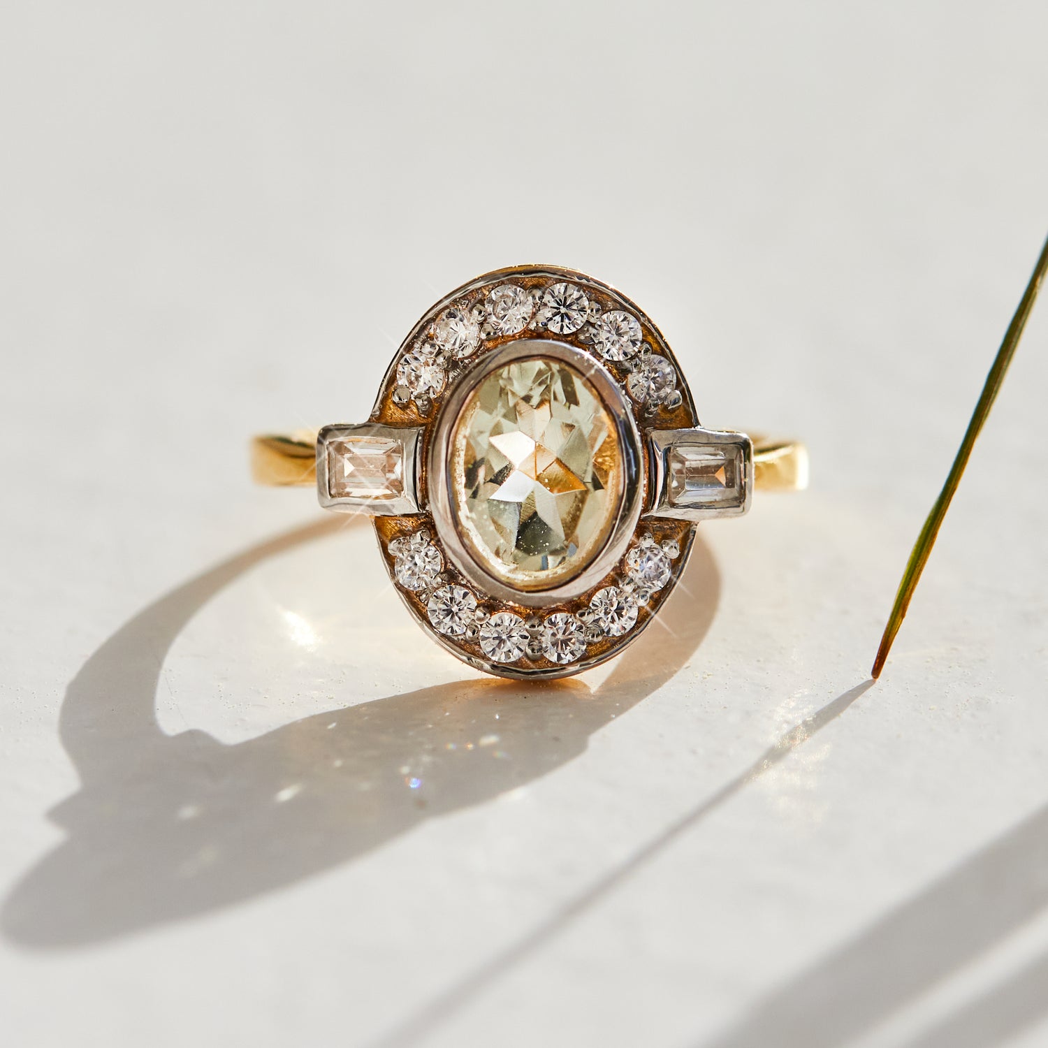 Isabel Green Amethyst & CZ Ring In Gold Vermeil - Ring - Carrie Elizabeth