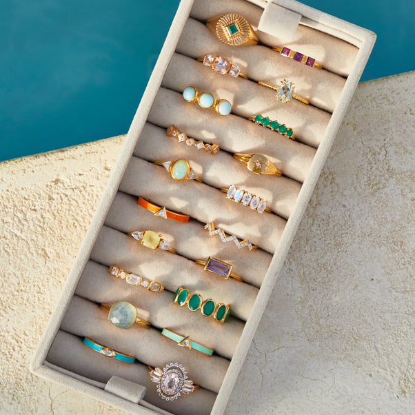 Violeta Green Onyx  Ring In Gold Vermeil - Ring - Carrie Elizabeth