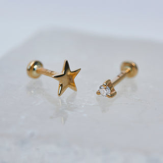 Star Earring In 9k Solid Gold - Earrings - Carrie Elizabeth