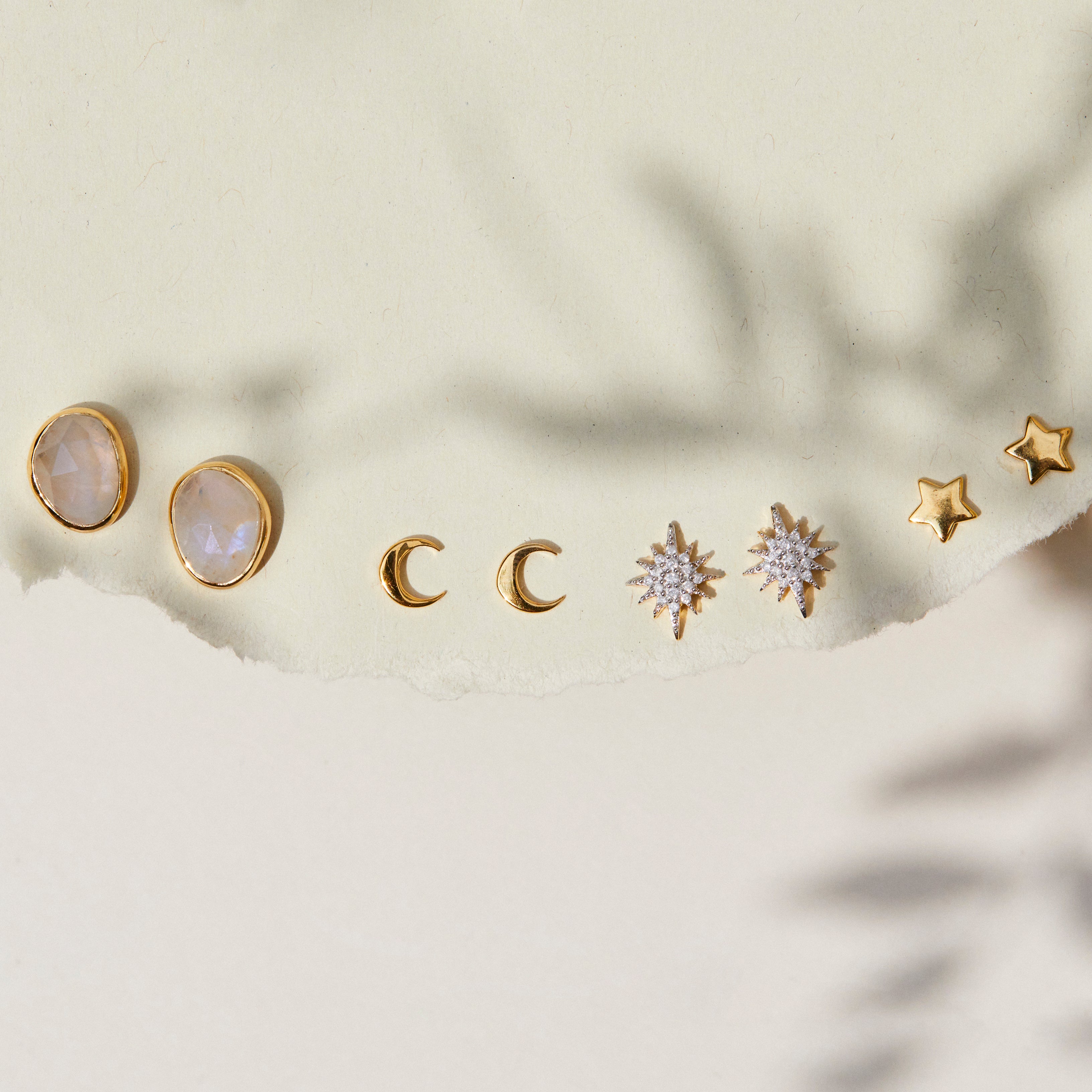 Mini New Moon Stud Earrings