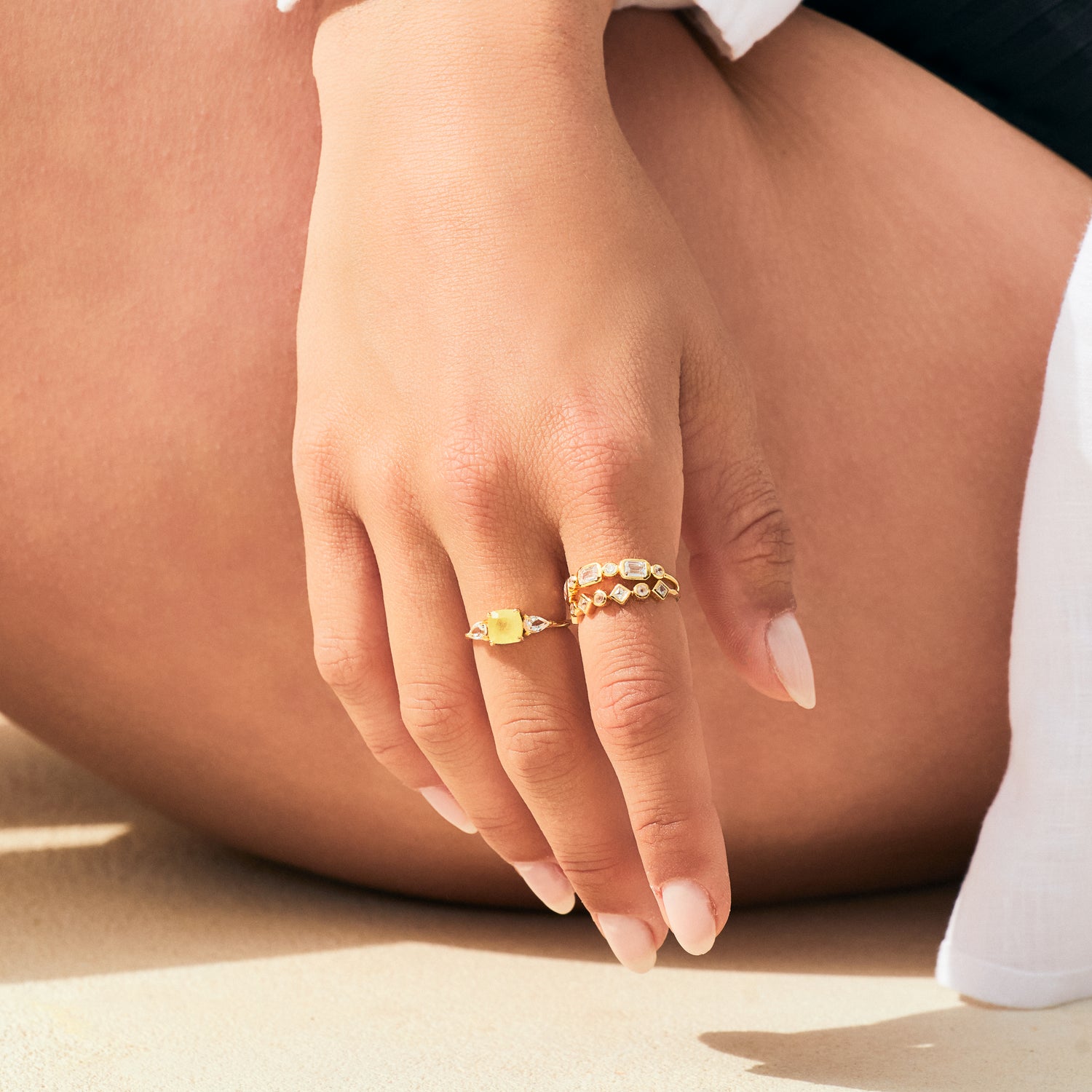 Gaia Yellow Sapphire Ring In Gold Vermeil - Ring - Carrie Elizabeth