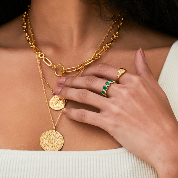 Violeta Green Onyx  Ring In Gold Vermeil - Ring - Carrie Elizabeth