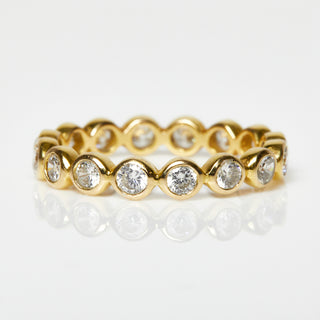Bezel Set Cubic Zirconia Eternity Ring in Gold Vermeil - Ring - Carrie Elizabeth