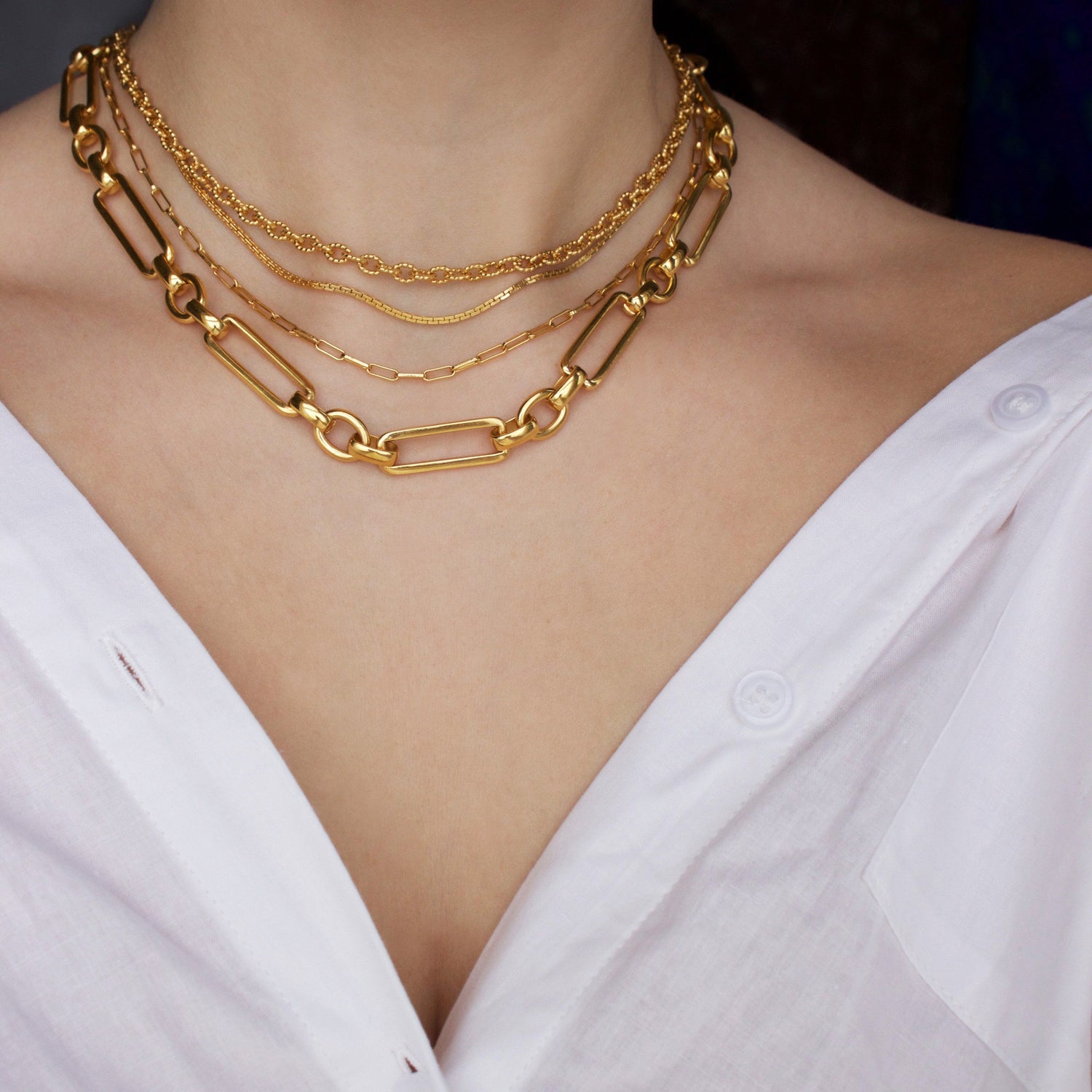 14k Gold Plated Chunky Link Chain – Carrie Elizabeth