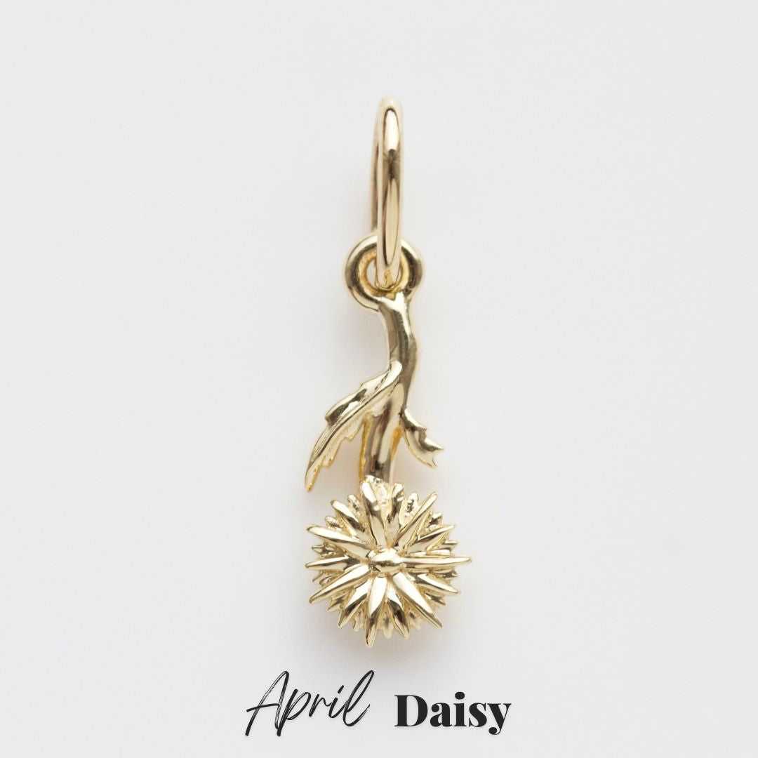 Carrie elizabeth birth flower charms 9k solid gold