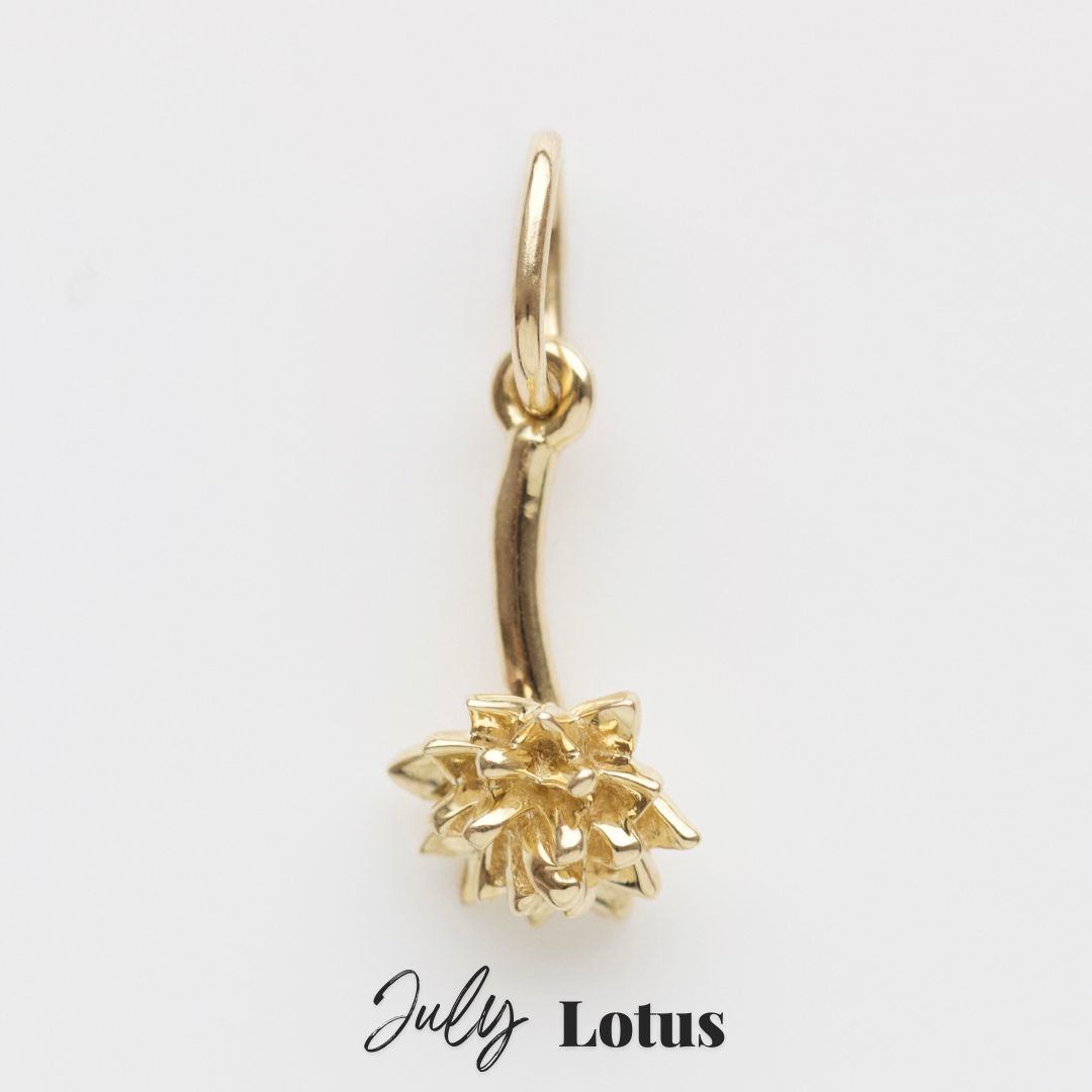 Carrie elizabeth birth flower charms 9k solid gold