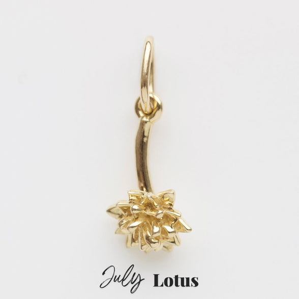 Carrie elizabeth birth flower charms 9k solid gold