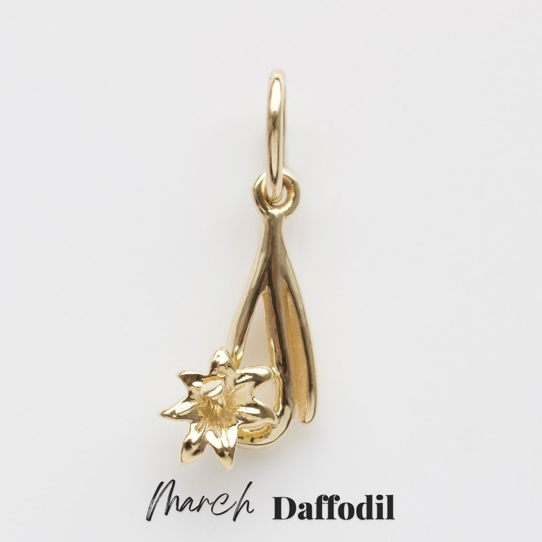 Carrie elizabeth birth flower charms 9k solid gold