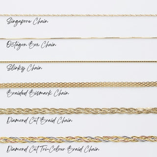 Diamond Cut Braid Chain Necklace