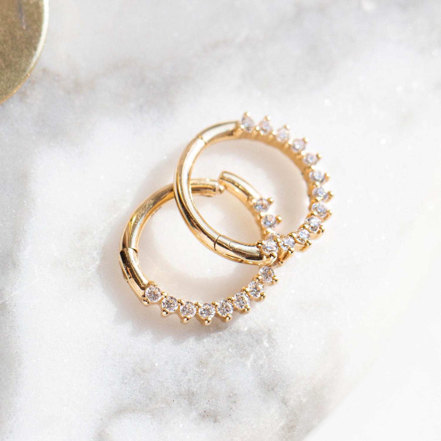 Meaningful solid gold earrings crafted by Carrie Elizabeth Jewellery 