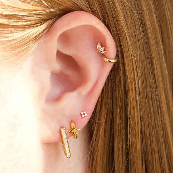 Meaningful solid gold earrings crafted by Carrie Elizabeth Jewellery 