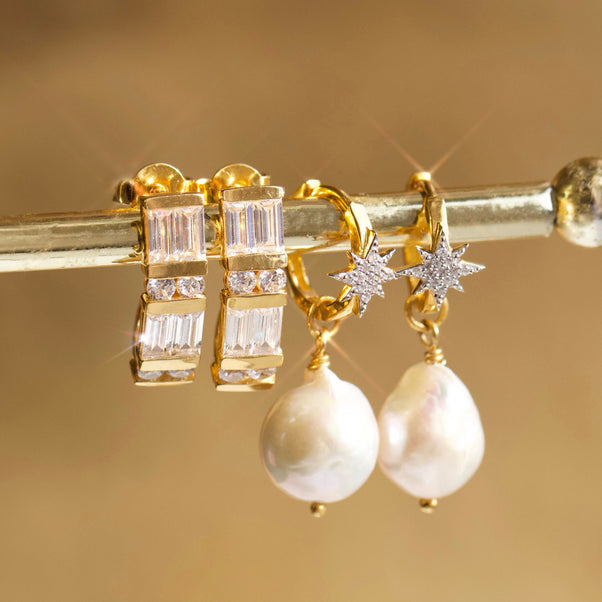Beautiful gold vermeil earrings crafted by Carrie Elizabeth Jewellery 