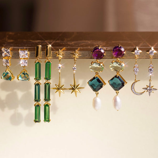 Beautiful gold vermeil earrings crafted by Carrie Elizabeth Jewellery 