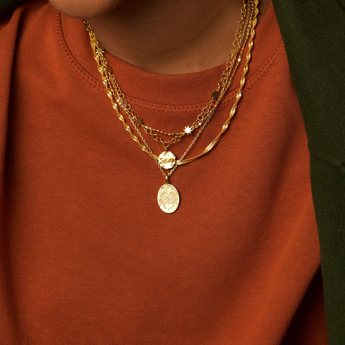 Gorgeous gold vermeil necklaces crafted by Carrie Elizabeth Jewellery 
